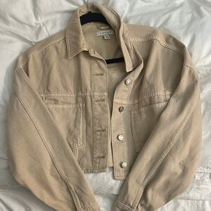 Topshop Beige Jean Jacket